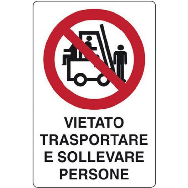 Cart. Alluminio Vietato Trasportare 700X500Mm E Sollevare,-image