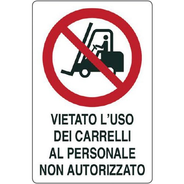 Cart. Alluminio Vietato L'uso 700X500Mm Carrelli No Aut,-image