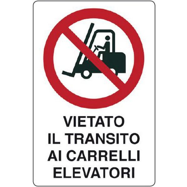 Cart. Alluminio Vietato Transito 500X350Mm Carrelli Elev,-image