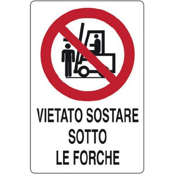 Cart. Alluminio Vietato Sostare 500X350Mm Sotto Le Forc,-image
