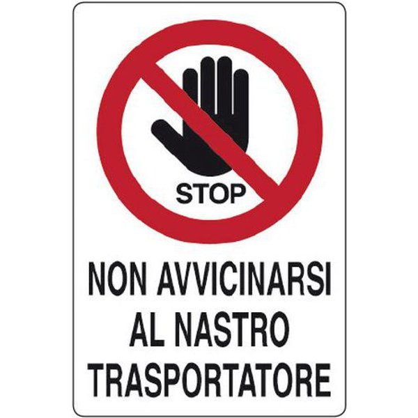 Cart. Alluminionon Avvicinarsi 300X200Mm Al Nastro Tras,-image