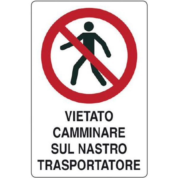 Cart. Alluminiovietato Camminare 300X200Mm Sul Nastro Tras,-image