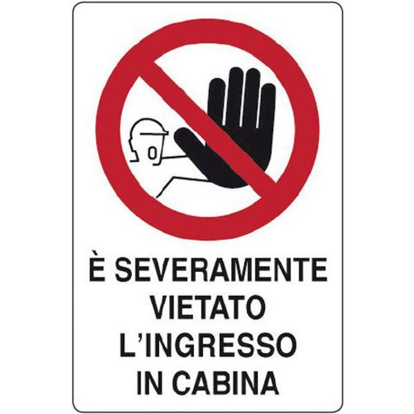 Cart. Alluminio Severamente Vietato 700X500Mm Ingresso In Ca,-image