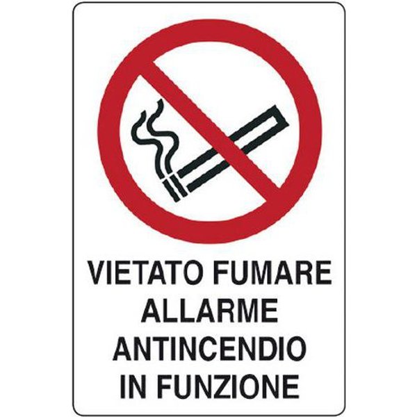 Cart. Alluminiovietato Fumare 180X120Mm Allarme Antince,-image
