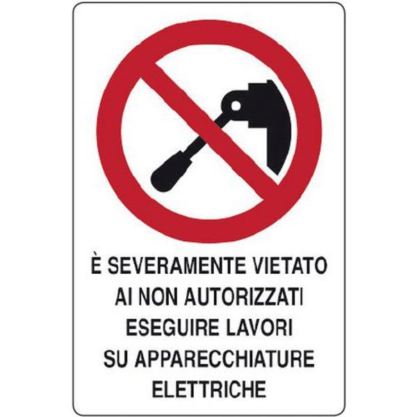Cart. Alluminio E' Severamente Vietato 300X200Mm Ai Non Auto,-image