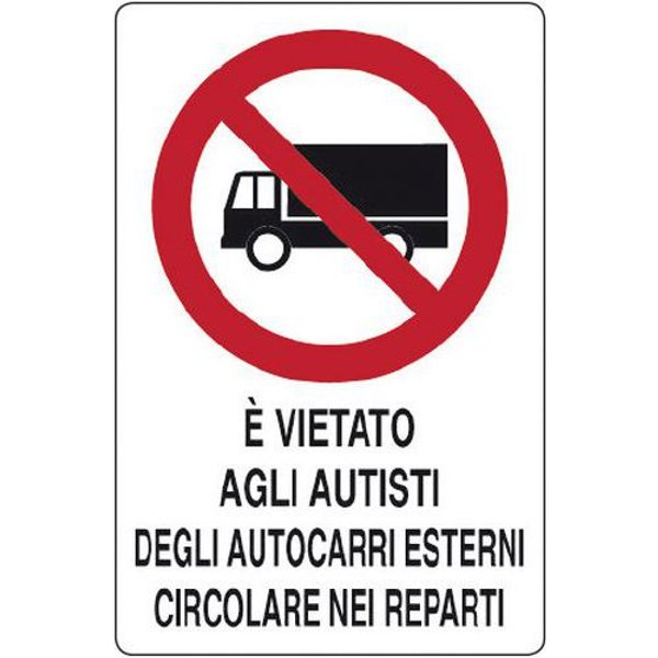 Cart. Alluminio E' Vietato 300X200Mm Agli Autisti,-image