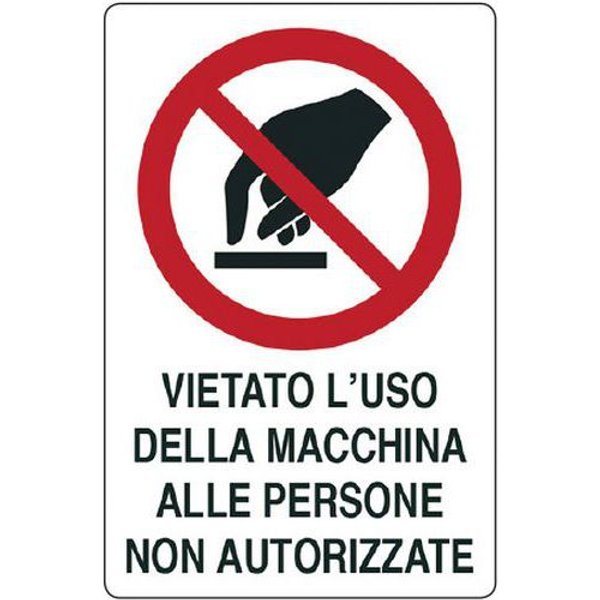 Cart. Alluminiovietato L'uso 180X120Mm Della Macchina,-image