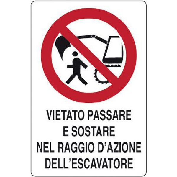 Cart. Alluminio Simbolo Con Scritta 300X200Mm Vietato Passar,-image