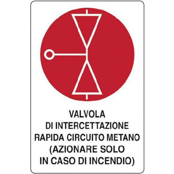 Cart. Alluminio Valvola Inter Metano 300X200Mm Con Scritta,-image