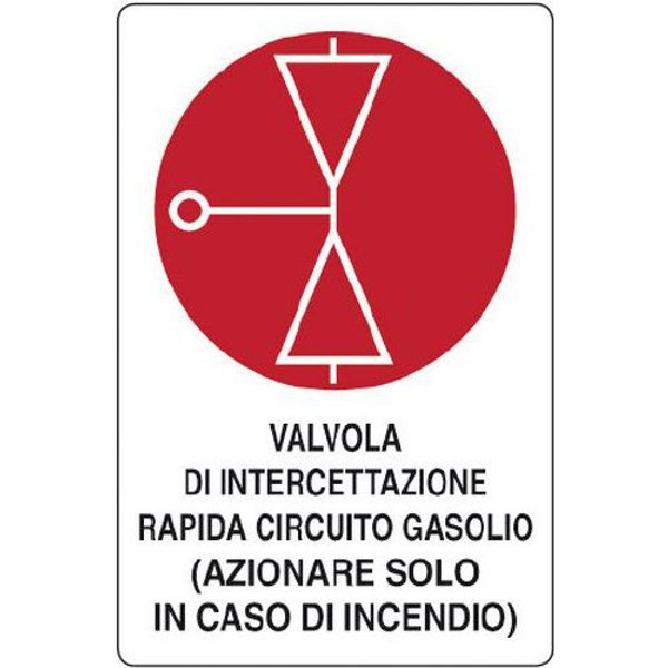 Cart. Alluminio Mm Valvola Inter Gasolio 300X200Mm Con Scrit,-image