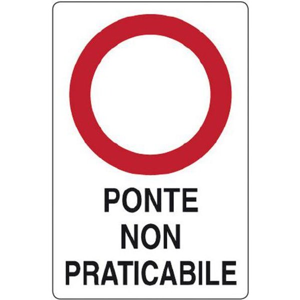 Cart. Alluminiodivieto Accesso 500X350 Ponte Non Prati,-image