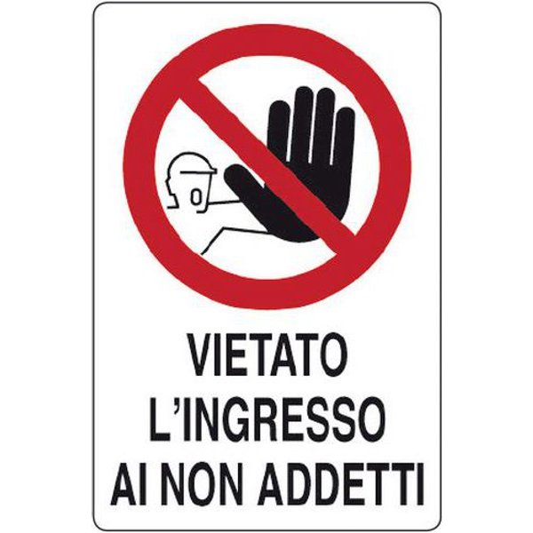 Cart. Alluminio Vietato L'ingr 500X350Mm Ai Non Addetti,-image