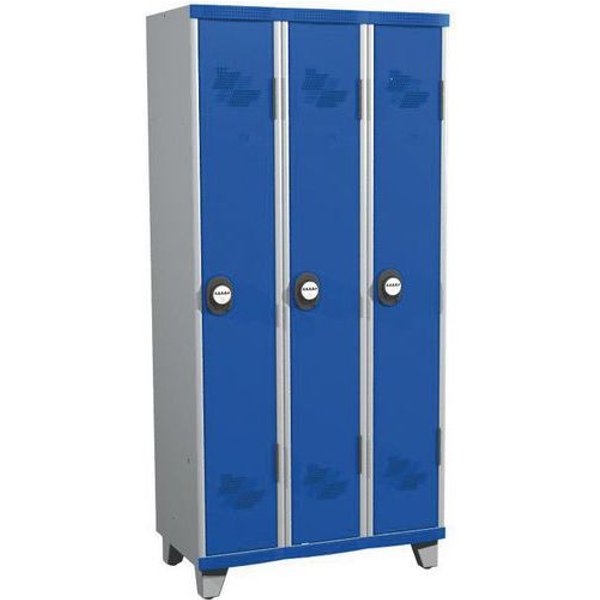 Armadietto Mono Su Piedi Ip 3 Col. L900X A1915Xp500 Serratura Con Codice Grigio/Blu,-image