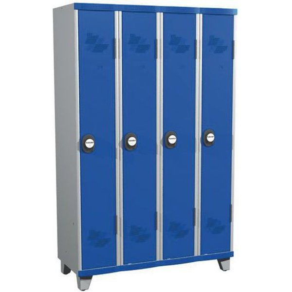 Armadietto Mono Su Piedi Ip 4 Col. L1200X A1915Xp500 Serratura Con Codice Grigio/Blu,-image