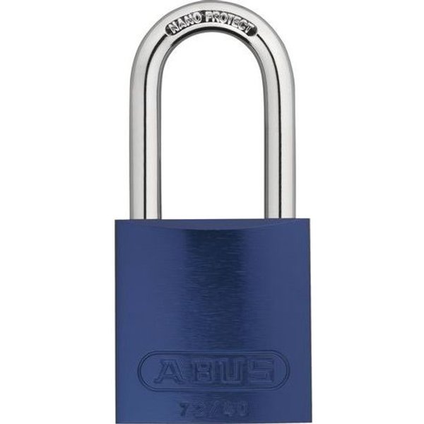 Lucchetto Di Sicurezza Blu, Ansa Alta, Chiave Di Vario 40 Mm,-image