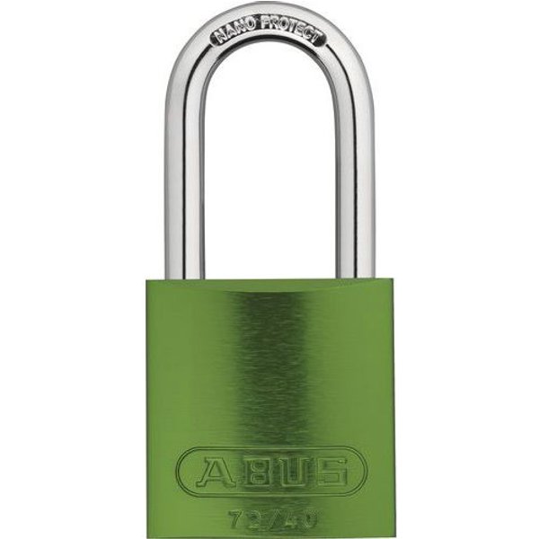 Lucchetto Di Sicurezza Verde, Ansa Alta, Chiave Di Vario 40 Mm,-image