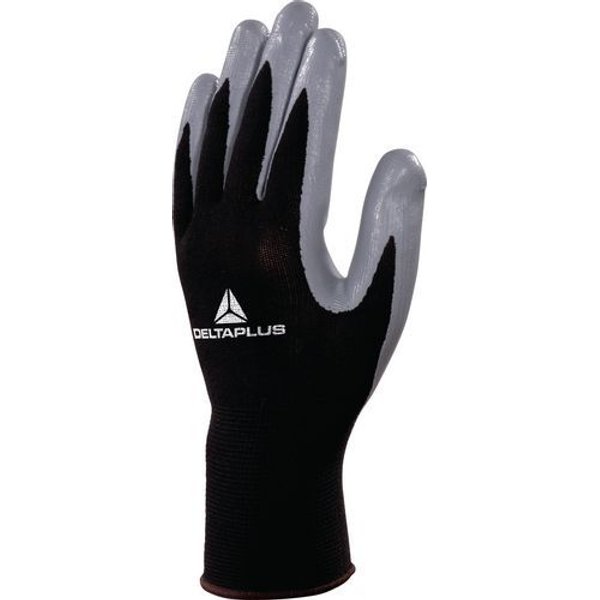Guanto In Maglia Di Polies. / Palmo Nitrile Nero-Grey Tg 10,-image