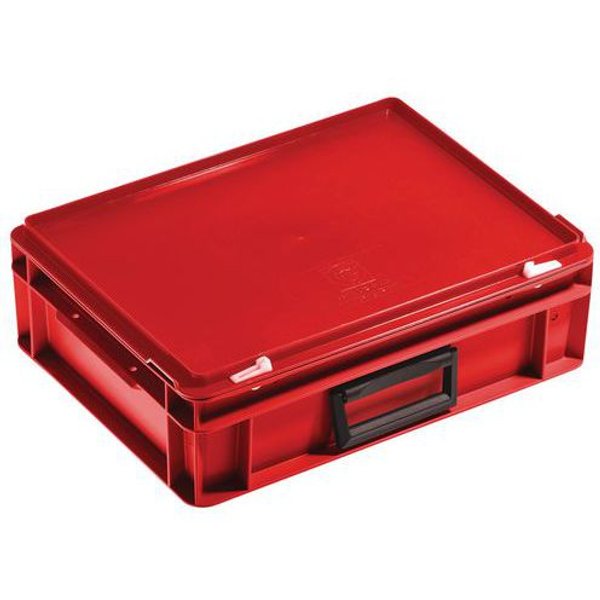 Valigetta Contenit Rako 10L Rosso Acceso E Coperchio Rosso,-image
