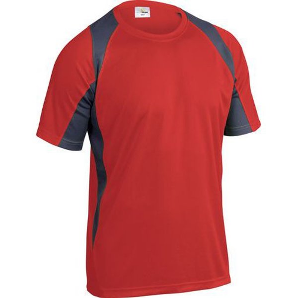 T-Shirt 100% Polyester Rosso-Grigio Taglia M,-image