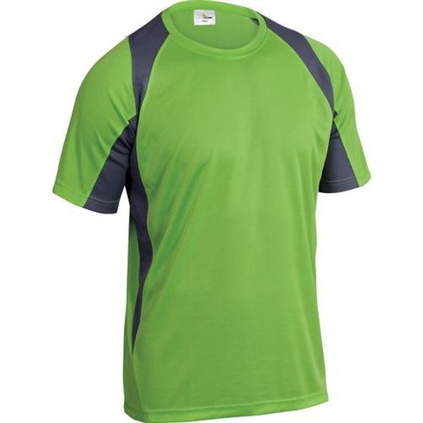 T-Shirt 100% Polyester Verde-Grigio Taglia L,-image