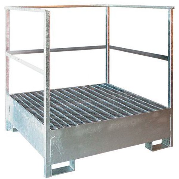 Pallet Di Ritenzione 4 Fusti Acciaio Galvanizzato 1240X1320X1430,-image
