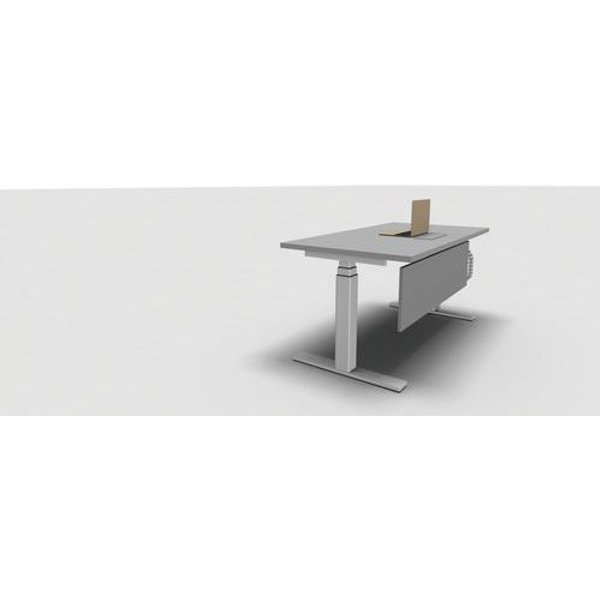 Scrivania Regolabile Elettricamente 180X80 Grigio,-image