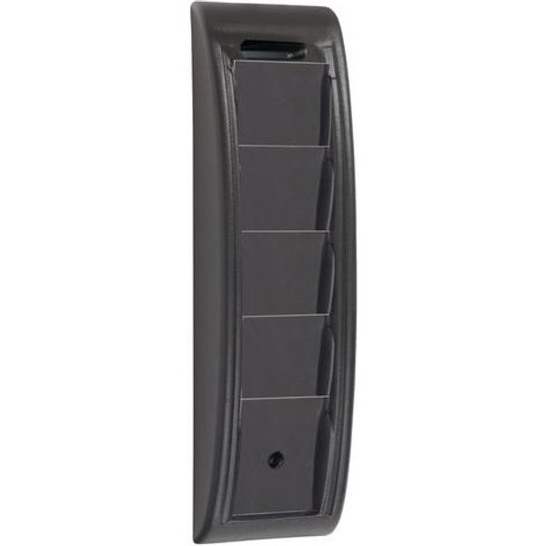 Paperflow - Espositore Da Parete Quick Vision - 5 Scomparti 1/3 A4 - Nero-image