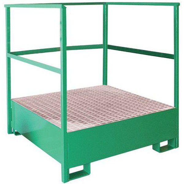 Pallet Di Ritenzione 4 Fusti Acciaio Verniciato Verde 1240X1320X1430,-image