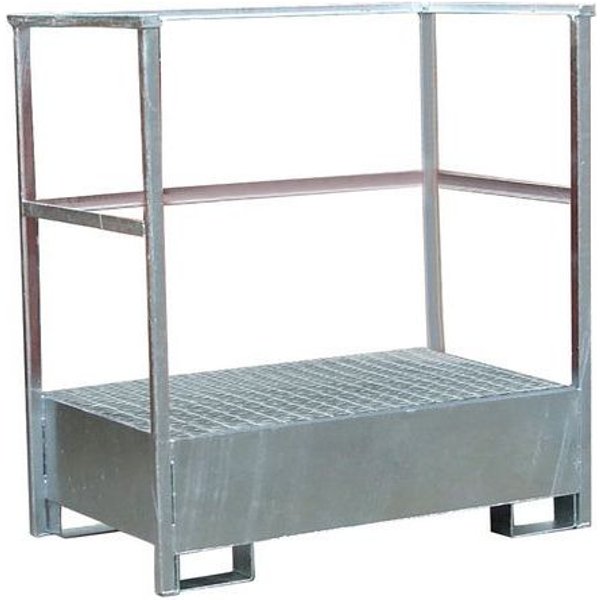 Pallet Di Ritenzione 2 Fusti Acciaio Galvanizzato 810X1320X1430,-image