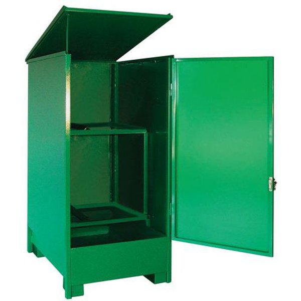 Sameto Technifil - Contenitore Di Ritenzione 2 Fusti Acciaio Verniciato Verde 1240x1320x1260-image