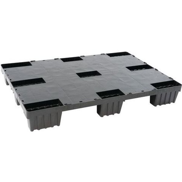 Pallet Per Impieghi Leggeri Nero Impilabile Pianale Pieno,-image