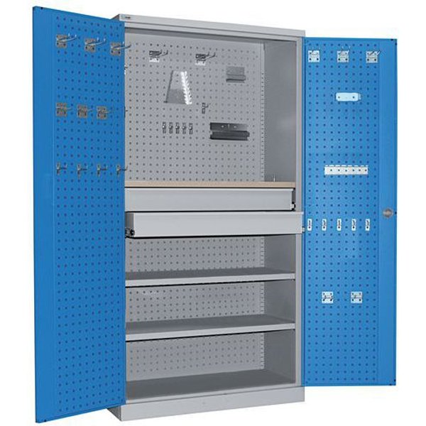 Armadio Da Officina Con Cassetti Prof:60 Acciaio,-image