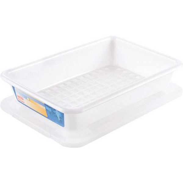 Contenitore Piatto 5 L Haccp Con Coperchio E Griglia - Bianco,-image