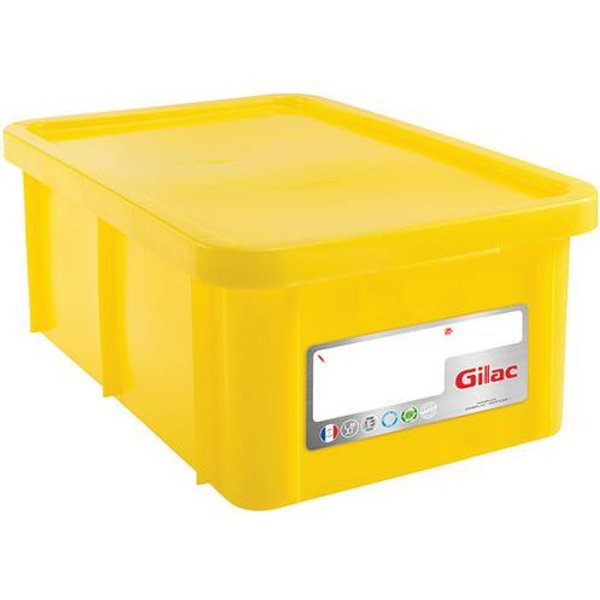 Contenitore Haccp 35 L Rettangolare Con Coperchio - Giallo,-image