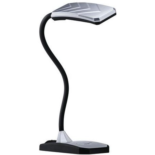 Lampada Da Scrivania A Led Twist Argento,-image