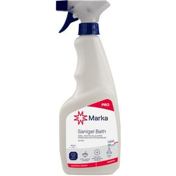 Lotto di 12 Gel Anticalcare Igienizzante Bagno Sanigel Bath-image