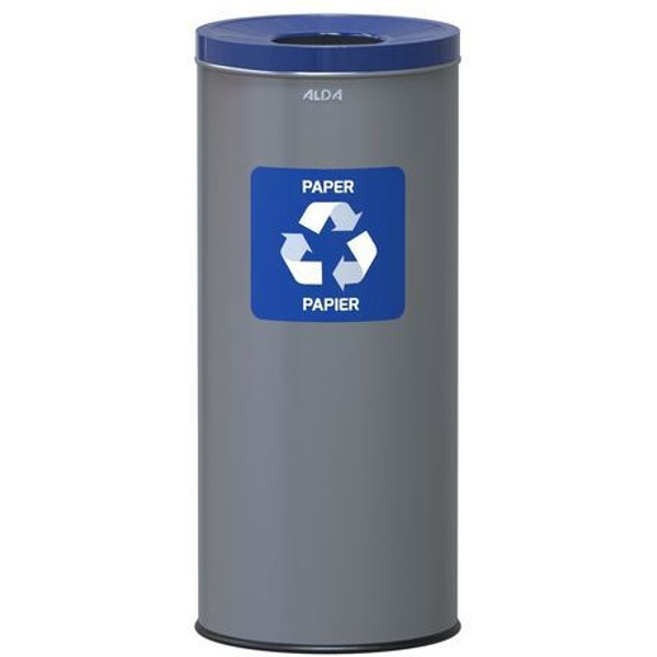 Pattumiera Per Interni-Metallica Per Riciclaggio 45L Blu,-image