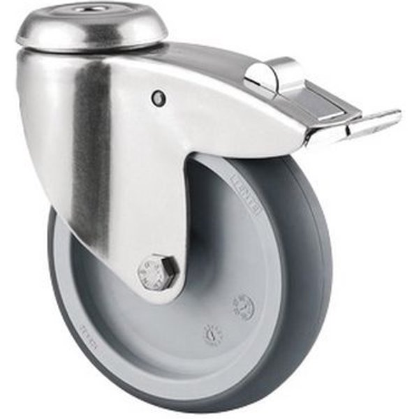Rotella Girevole Con Occhiello E Freno 100 Kg Diametro 150 Mm,-image
