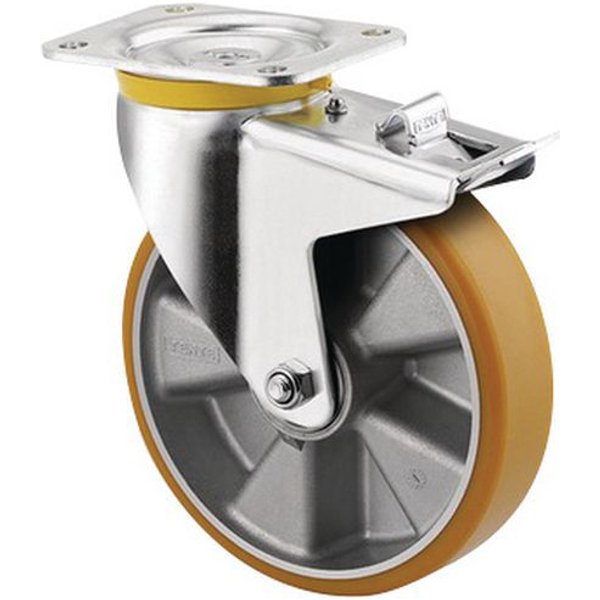 Rotella Girevole Con Freno, Portata 800 Kg, Diametro 200 Mm,-image