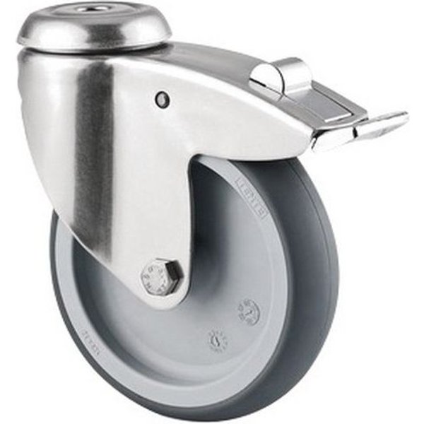 Rotella Girevole Con Occhiello E Freno 100 Kg Diametro 125 Mm,-image