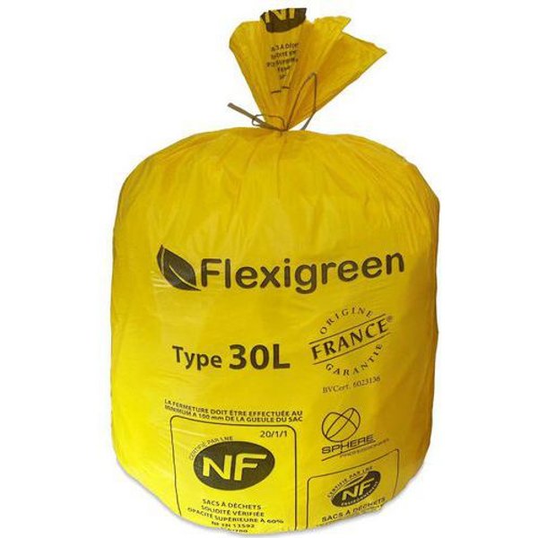 Lotto di 1000 Sacco Per Rifiuti Riciclabile - Rifiuti Plastici - Giallo - Jetsac-image