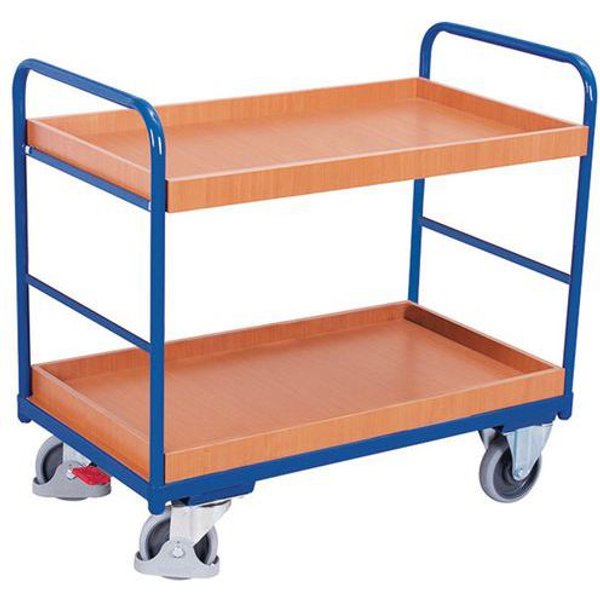 Variofit - Carrello 2 Ripiani Legno Con Bordi 815x455mm 250kg Variofit-image