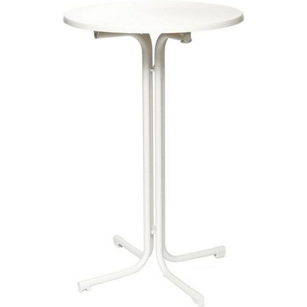 Tavolino Da Bar Pieghevole Berlin Ø 80 Cm Bianco - Manutan-image