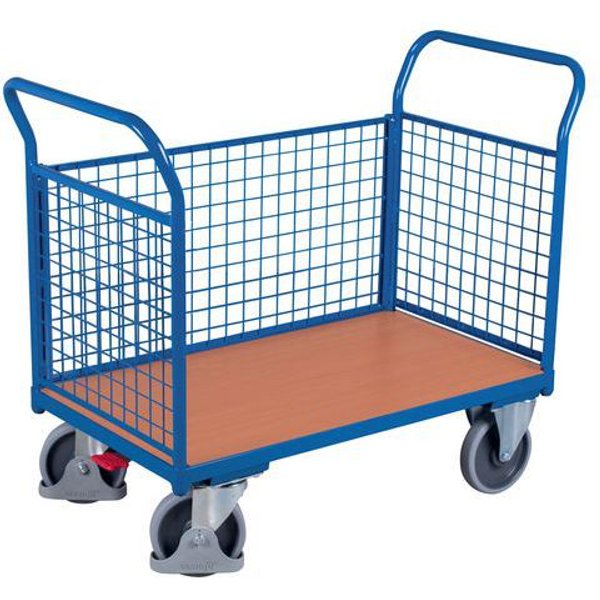 Variofit - Carrello Rivestito A Griglia 500kg 2 Sponde Post+1sponda Lat-image