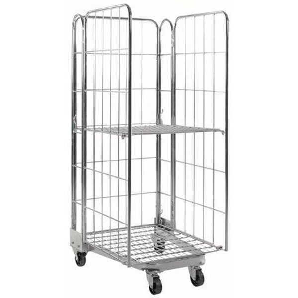Italiana Contenitori - Roll-container Incastrabile 3 Sponde - Capacità 400 Kg-image