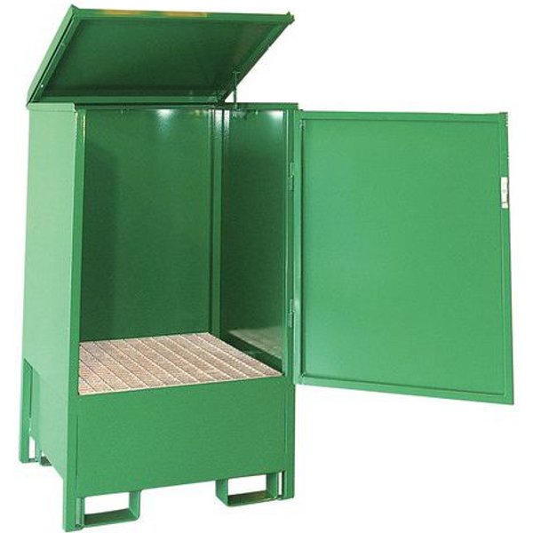 Sameto Technifil - Contenitore Di Ritenzione 1 Fusto Acciaio Verniciato Verde 890x1240x530-image