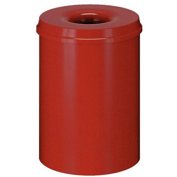 Vepabins - Pattumiera In Metallo Ignifugo - 110 L Rossa-image