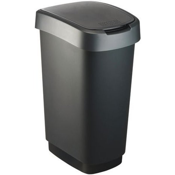Rotho - Cestino 50 Litri - Nero/grigio-image