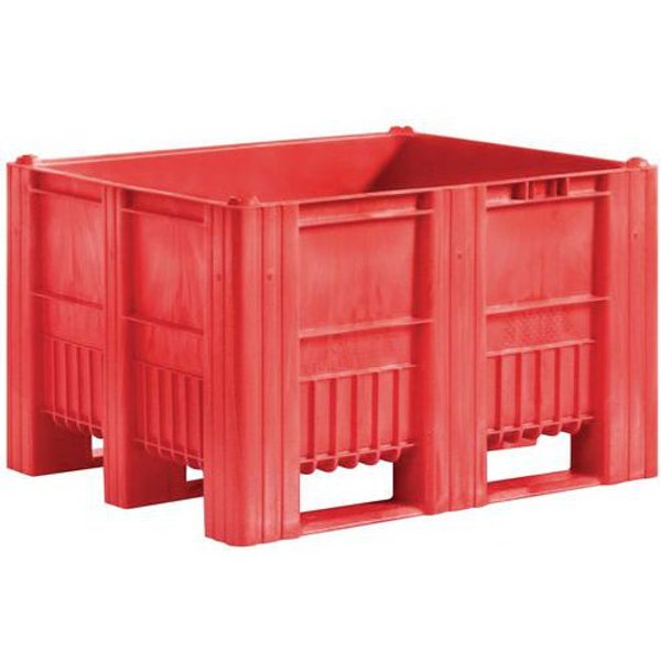 Cassa-pallet Euro In Plastica Monoblocco Rossa - Manutan-image