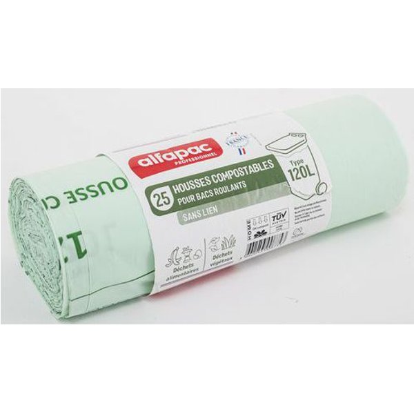 Sacco Rifiuti Comp Senza Laccetto-Rifiuti Organ-120L-Verde,-image